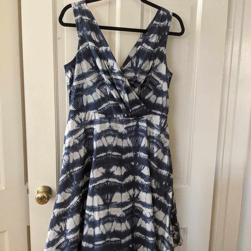 Cotton sundress with draped bodice